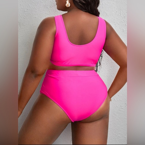 SHEIN Slayr Plus Colorblock Crisscross High Waist Bikini Swimsuit - NWT - Picture 2 of 2
